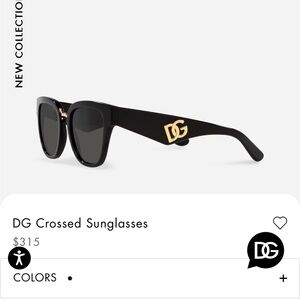 Dolce and Gabanna crossed sunglasses